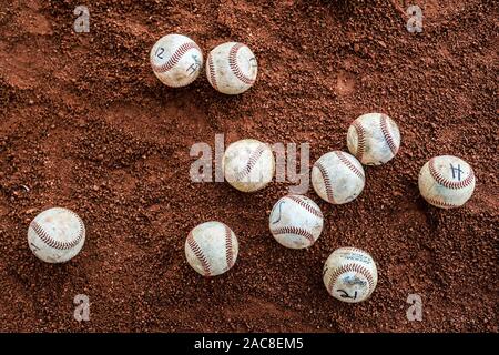 Details und Buchungsmöglichkeit las costuras de Pelota de beisbol. Acciones durante El Encuentro de Beisbol entre Algodoneros vs Naranjeros. Liga Mexicana del Pacifico 1 Dic 2019 2019 2020. (© Foto: LuisGutierrez/NortePhoto.com) © Stockfoto