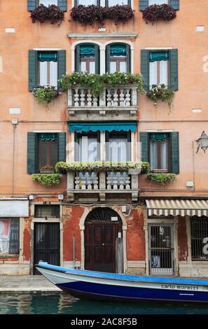 Buntes Haus Fassade auf der Insel Murano in Venedig Italien Stockfoto