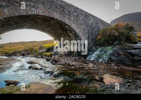 Steinerne Brücke, Strathcarron-Kishorn, Schottland, Großbritannien Stockfoto