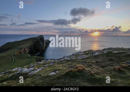 Leuchtturm, landschaftlich Punkt, Isle Of Skye, Schottland Stockfoto