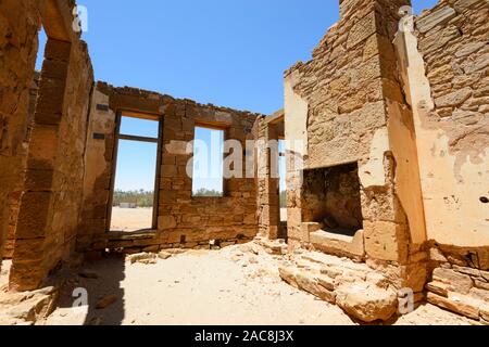 Historischen Ruinen der Pioniere des Bäckers Familie zu Hause in der Ferne Outback Stadt Milparinka, New South Wales, NSW, Australien Stockfoto