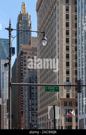 North State und West Wacker Drive, Chicago, USA Stockfoto