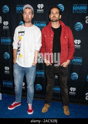 BALA CYNWYD, PA, USA - 16. SEPTEMBER 2019: British Alternative Rock Band Bastille besuchen Radio 104.5 Performance Theater. Stockfoto