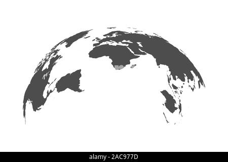 Weltkarte Welt isoliert auf weißem Hintergrund Stock Vektor