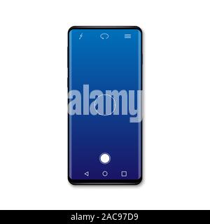 Realistische smartphone mockup Kamera Bildschirm der mobilen Handy Schnittstelle Stock Vektor