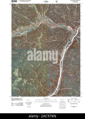 USGS TOPO Karte Pennsylvania PA Youngsville 20110503 TM Wiederherstellung Stockfoto