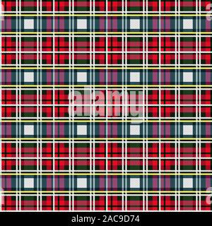 Tartan plaid Stoff bunt karierten Textur, nahtlose Muster Stock Vektor
