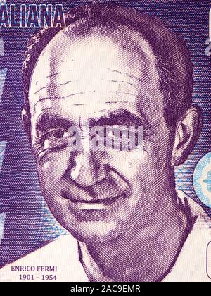 Enrico Fermi ein Porträt von Italienischen Geld Stockfoto