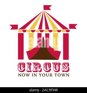 Messegelände oder Zirkus zeigen isolierte Symbol, Kirmes Stock Vektor