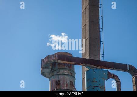 Teil eines industriellen Komplex der Tischler Charakter Stockfoto