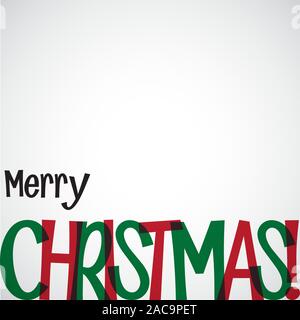 Helle typographische Weihnachtskarte im Vektorformat. Stock Vektor