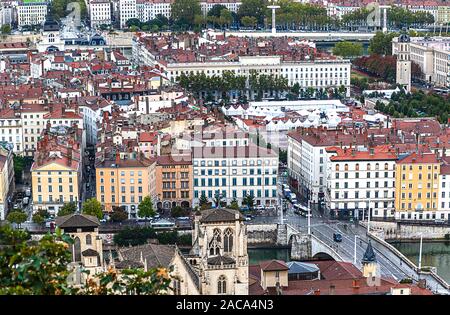 Blick auf Lyon, Frankreich Stockfoto
