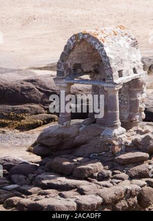 Oratorium der St-Guirec bei Ebbe Stockfoto