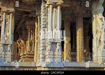 Unesco Welterbe in Hampi Vitthala temple in Südindien Stockfoto