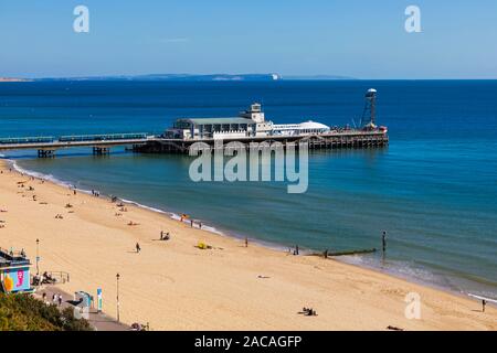 England, Dorset, Bournmouth, bournmouth Strand und Pier Stockfoto