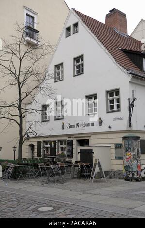 Restaurant Nussbaum, eines der ältesten Häuser in Berlin und Lieblingsrestaurant von Heinrich Zille und Otto Nagel Stockfoto