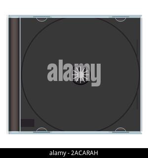 Leere CD Case black Stockfoto