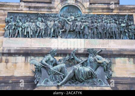 Detail Foto von das Niederwalddenkmal, Rüdesheim am Rhein, Hessen, Deutschland, Europa Stockfoto