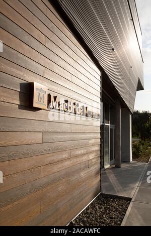 Das MacBride Museum in Whitehorse, Yukon, Kanada. Das Museum stellt die Geschichte des Yukon. Stockfoto