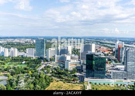 Blick vom Donauturm, Wien, Österreich, Europa, Stockfoto