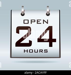 24-Std.-Kalender öffnen Stockfoto