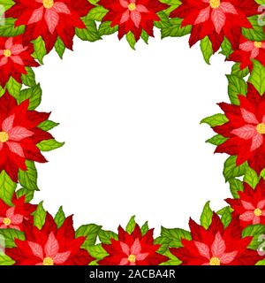 Weihnachten Hintergrund mit Weihnachtsstern frame Vektor Stock Vektor