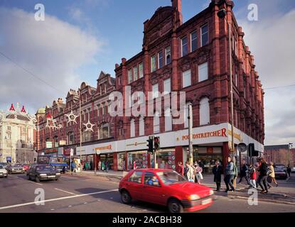 Vicar Lane, Einzelhandel, Leeds City Centre, 1992, Northern England, Großbritannien Stockfoto