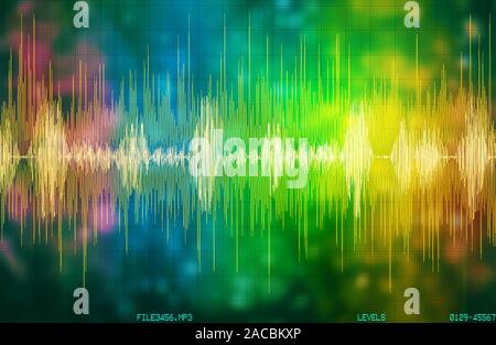 Spracherkennung Wellenform und Spectrum Abbildung Stockfoto