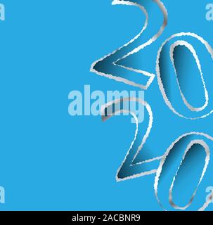 Frohes neues Jahr 2020, Jahr der Ratte, Design 3d, Illustration, mehrschichtige realistisch, für Banner, Plakate Flyer. 2020 Frohes neues Jahr, Jahr der Ratte Stock Vektor