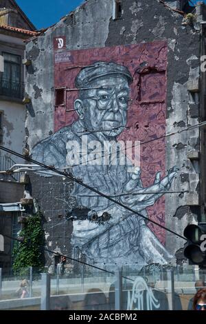 Street Art und Graffiti in Porto, Portugal Stockfoto