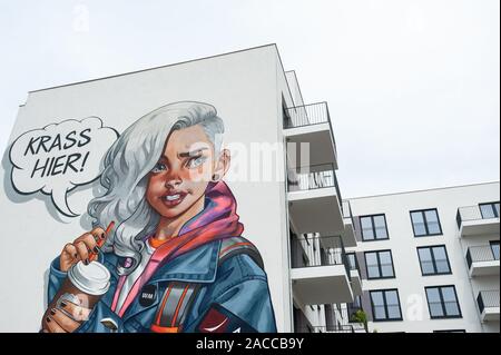 10.06.2019, Berlin, Deutschland, Europa - neue Wohnung Gebäude, die von Adler Real Estate entlang der Heidestraße in der Europacity in Berlin Moabit. Stockfoto