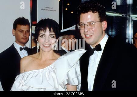 Liza Minnelli und Billy stritch an der London Film Premiere des Stepping Out', Empire Kino, Leicester Square, London, England, 19. September 1991. Stockfoto