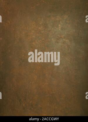 Traditionelle Kunst vintage Texturen braun grün lackiert Musselin oder Segeltuch Stoff Tuch studio oldmaster Hintergrund oder Hintergrund Stockfoto