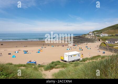 Strand, Croyde Croyde, Devon, England, Vereinigtes Königreich Stockfoto