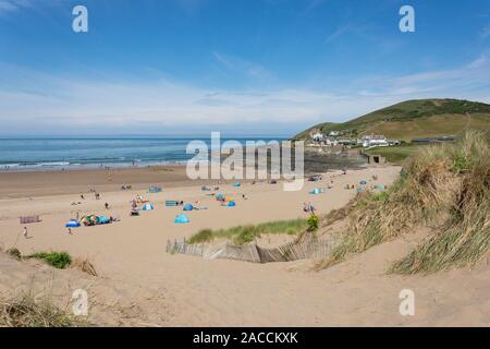 Strand, Croyde Croyde, Devon, England, Vereinigtes Königreich Stockfoto