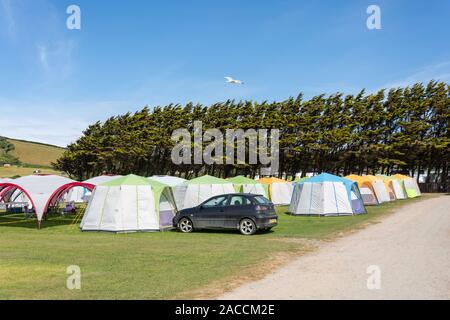 Ruda Holiday Park Camping am Strand, Croyde Croyde, Devon, England, Vereinigtes Königreich Stockfoto