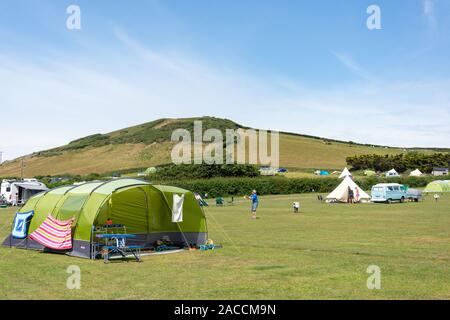 Ruda Holiday Park Camping am Strand, Croyde Croyde, Devon, England, Vereinigtes Königreich Stockfoto