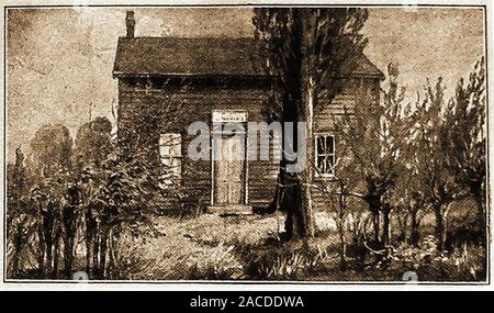 Spiritismus - Heimat der Fox Schwestern, (Margaret auch als Margaretta und Maggie 1833 - 1893 bekannt), (Katharina, auch als Kate 1837 - 1892 bekannt) und Lea (1814-1890) in Hydesville, New York 1848. Das Haus, das als heimgesucht werden, wird von vielen anerkannt der Geburtsort des Spiritismus. Der Weiler Hydesville existiert nicht mehr. Es war ein Weiler, der Teil der Gemeinde von Arcadia in Wayne County, New York war, in der Nähe von Newark. Stockfoto