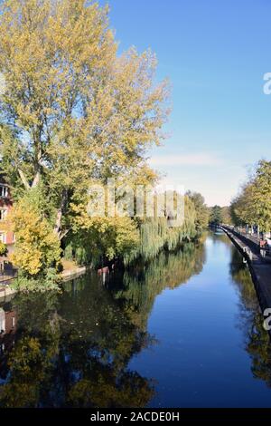 Herbstliche Farben, Fluss Wensum, Norwich UK November 2019 Stockfoto