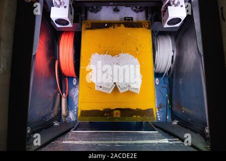 3D-Drucker ABS-Kunststoff drucken Fehler, Fehler, Fehler Stockfoto