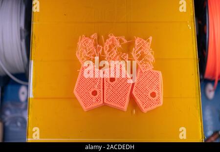 3D-Drucker ABS-Kunststoff drucken Fehler, Fehler, Fehler Stockfoto