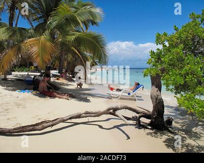 Cayo Sombrero, einer kleinen Insel im Karibischen Meer im Hotel Miami in Falcon, in Venezuela - morrocoy National Park, in Venezuela. Es präsentiert eine b Stockfoto