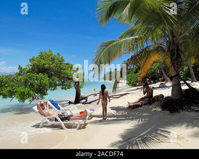 Cayo Sombrero, einer kleinen Insel im Karibischen Meer im Hotel Miami in Falcon, in Venezuela - morrocoy National Park, in Venezuela. Es präsentiert eine b Stockfoto