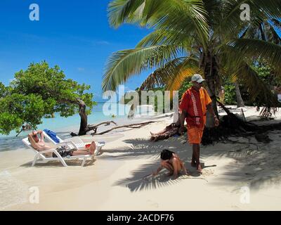 Cayo Sombrero, einer kleinen Insel im Karibischen Meer im Hotel Miami in Falcon, in Venezuela - morrocoy National Park, in Venezuela. Es präsentiert eine b Stockfoto