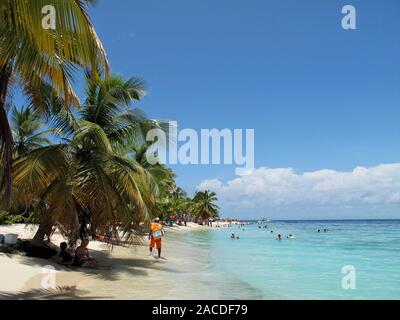 Cayo Sombrero, einer kleinen Insel im Karibischen Meer im Hotel Miami in Falcon, in Venezuela - morrocoy National Park, in Venezuela. Es präsentiert eine b Stockfoto
