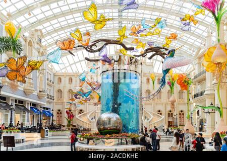 Macau, 19.Oktober: Innenansicht des berühmten MGM Casino am 19.Oktober 2019 in Macau, China Stockfoto