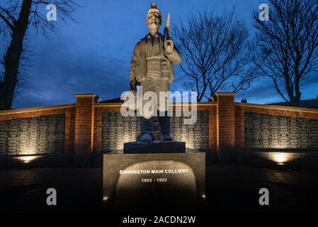 Dinnington Colliery Memorial, Dinnington, South Yorkshire, Großbritannien Stockfoto