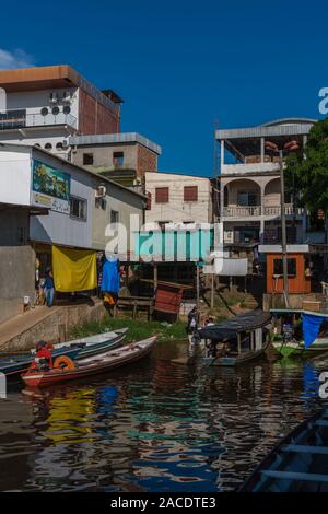 Lebendige Stadt Tefé am Lago Tefé, Amazona Fluss, Amazon, nördlichen Brasilien, Lateinamerika Stockfoto