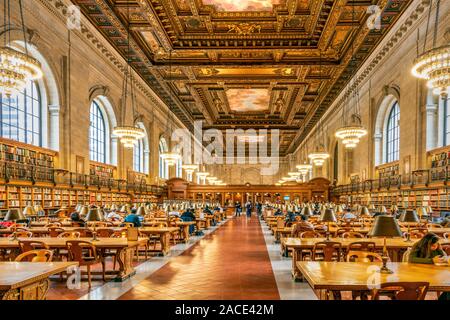 Rose Main Reading Room, New York Public Library, Manhattan, New York, USA Stockfoto