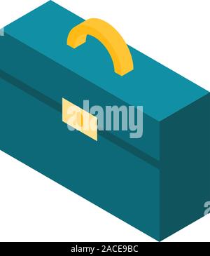 Geld Ledertasche Symbol, isometrische Stil Stock Vektor